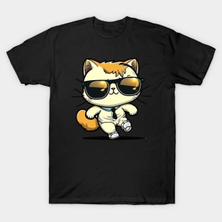 Copy of Cute ginger cat wearing sunglasses T-Shirt